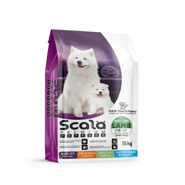 Scala Basic Plus Yetişkin Köpekler için 18/7 Kuzulu 15 kg