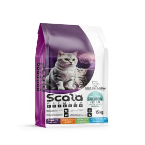 Scala Premium Yetişkin Kediler için 32/15 Somonlu Mama  15 kg.