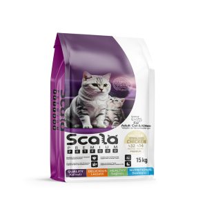 Scala Premium Kısırlaştırılmış Yetişkin Kediler için 32/14 Somonlu Mama  15 kg.