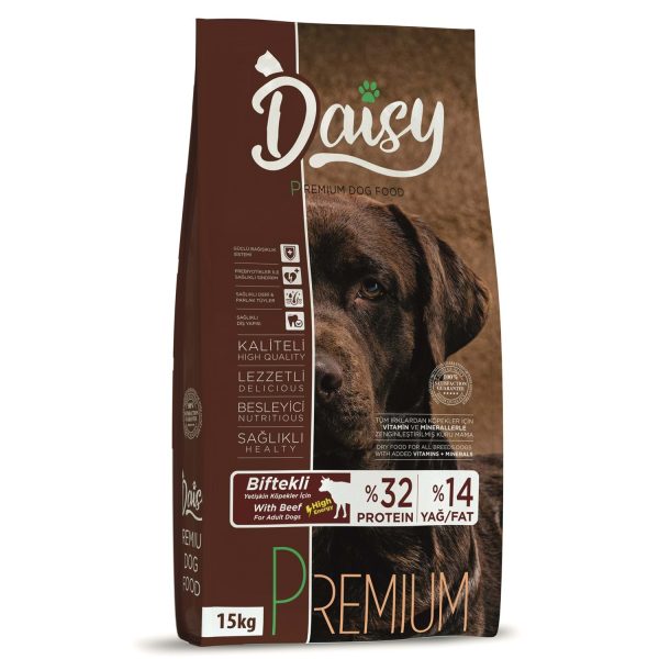 DAISY PREMIUM  YETİŞKİN KÖPEK MAMASI  32/14 SIĞIR ETLİ | 15 - 3 kg