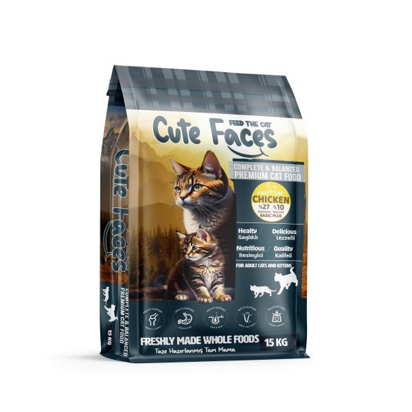 Cute Faces Yetişkin Kedi Maması 27/10 Tavuklu 15 kg