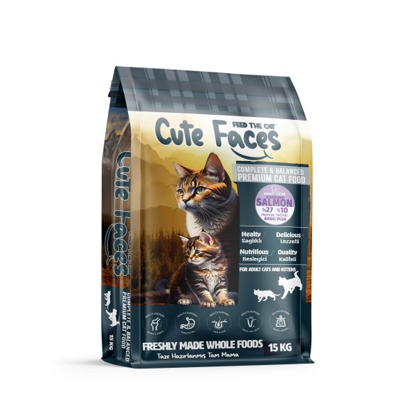 Cute Faces Kısırlaştırılmış Yetişkin Kedi Maması 27/10 Somonlu 15 kg